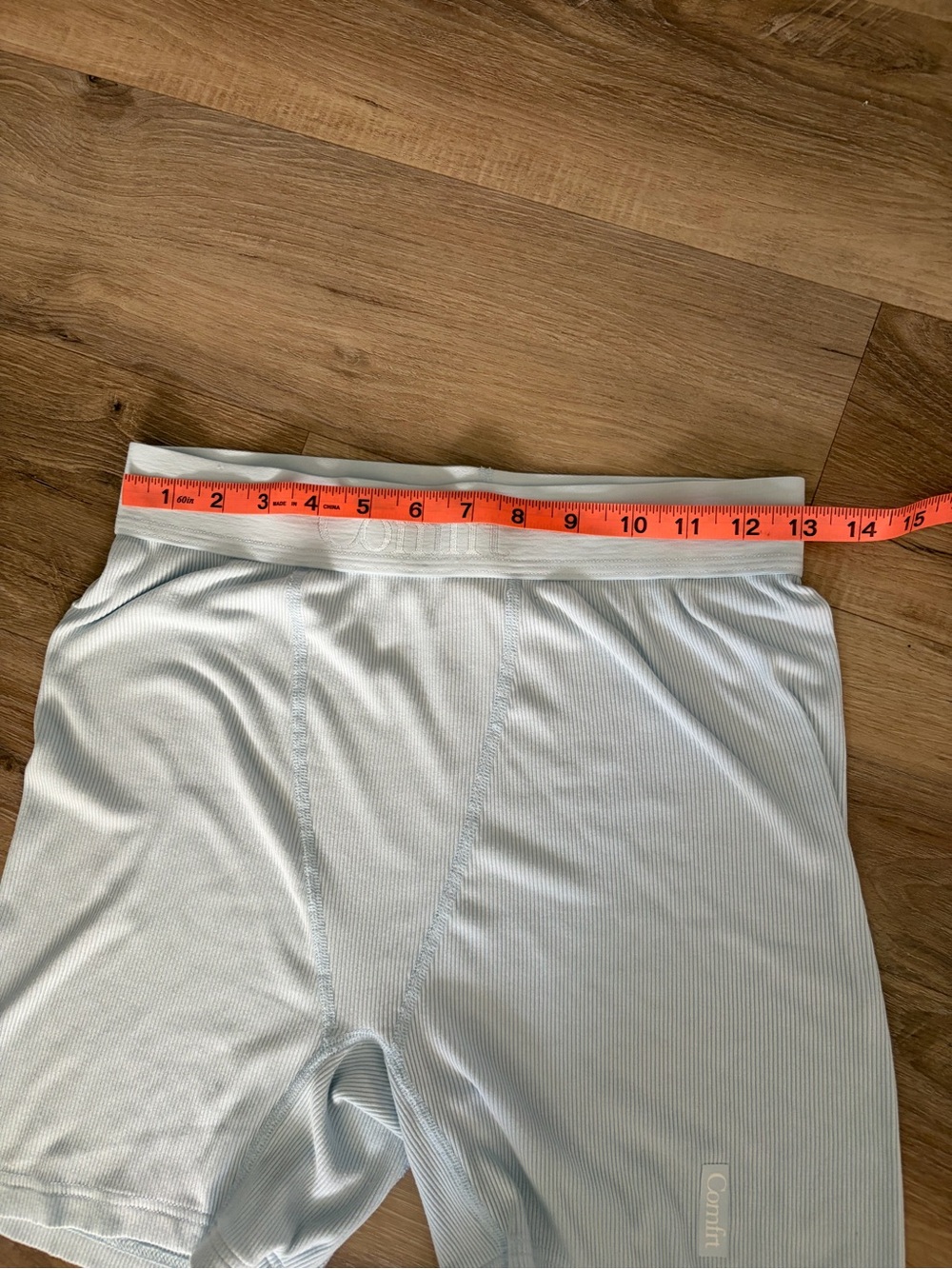 COMFRT Rib Contour Boxer Shorts Size L Powder Blue Ribbed - Picture 6 of 6